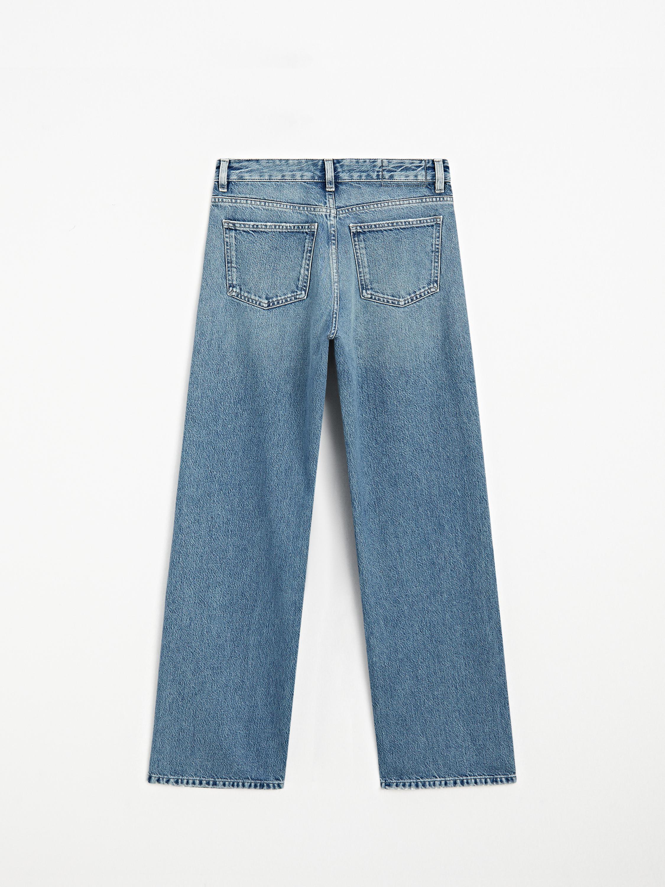 Jean large mid-rise à clous